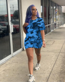 Camouflage Pattern Printed Slim Romper SHD-9422