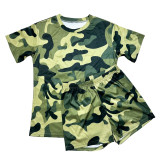 Camouflage Pattern Printed Slim Romper SHD-9422