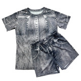 Camouflage Pattern Printed Slim Romper SHD-9422