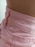 Sexy Solid Color Denim Two Piece Shorts Set YD-8736