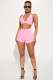 Sexy Solid Color Denim Two Piece Shorts Set YD-8736