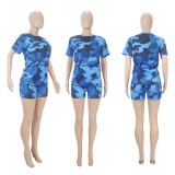 Camouflage Pattern Printed Slim Romper SHD-9422