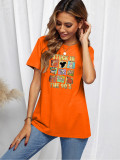 Plus Size Cartoon Print Short Sleeve T-shirtSXF-30510