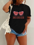 Plus Size Casual Print T Shirt SXF-30509