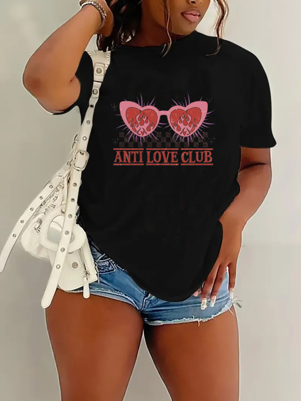 Plus Size Casual Print T Shirt SXF-30509