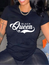 Plus Size Letter Print Short Sleeve T Shirt WAF-9000316