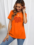 Plus Size Short Sleeve Print T Shirts SXF-30512