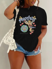 Casual Plus Size Print T Shirt SXF-30513