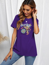 Casual Plus Size Print T Shirt SXF-30513