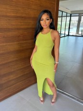 Sexy Sling Tank Top Split Dress GFDY-1248