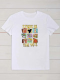 Plus Size Cartoon Print Short Sleeve T-shirtSXF-30510