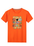 Plus Size Cartoon Print Short Sleeve T-shirtSXF-30510