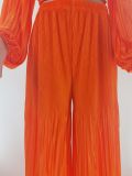 V-neck Top Wide Leg Pants Casual Suit GFDY-1191