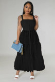 Sexy Sling Mesh Patchwork Long Dress GFDY-1220