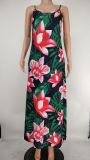 Tie Dye Print Sling Loose Maxi Dress XMY-9425