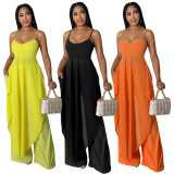 Solid Sling Top Pants Two Piece Set GFDY-1131