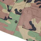 Camouflage Print Lapel Sleeveless Vest SH-390511