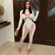 Sexy Mesh Patchwork Hollow Jumpsuit GFDY-1152