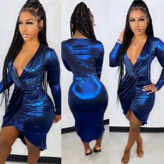 V-neck Nightclub Slim Fit Wrap Hip Sexy Dress GFDY-1094