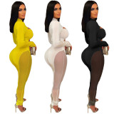 Sexy Mesh Patchwork Hollow Jumpsuit GFDY-1152