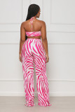 Sexy Print Tube Tops And Straight Pants Two Piece Set ANDF-1533