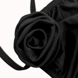 Solid Long Gloves Hollow Out Long Dress BY-6379