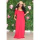 Plus Size Casual Solid Short Sleeve Long Dress TR-1015