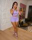 Casual Solid Hooded Tops And Shorts Two Piece Set YIM-341