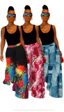 Plus Size Printed Casual Wide Leg Pants SXF-SD3109