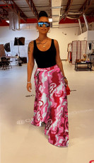 Plus Size Printed Casual Wide Leg Pants SXF-SD3109