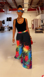 Plus Size Printed Casual Wide Leg Pants SXF-SD3109