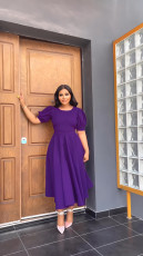 Solid Elegant Hollow Out Long Dress GYLY-10117