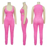 Sexy Sleeveless V Neck Tight Jumpsuit YF-10515