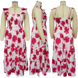 Plus Size Print Long Dress NNWF-7846