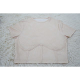 Solid Color O Neck Tops And Pants Tight 2 Piece Set YF-10514