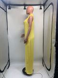 Solid Color Sleeveless Wide Leg Jumpsuit GDNY-2220