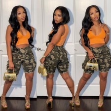 Camouflage Print Slim Casual Shorts LSD-83244