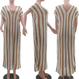Hollow Out Knits Sleeveless Beach Maxi Dress TK-6290