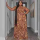 Plus Size Casual Sleeveless Tie Up Print Dress NNWF-7854
