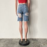 Fashion Holes Tassel Five Point Jeans HMS-7002