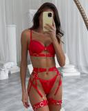 Metal Buckle Splice Hollow Out Bra Sexy Erotic Lingerie GAXL-2035