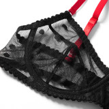 Sexy Mesh Polka Dot Bra Lingerie Set GAXL-2014
