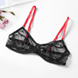 Sexy Mesh Polka Dot Bra Lingerie Set GAXL-2014