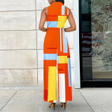 Fashion Print Sleeveless Jumpsuit XHSY-19580