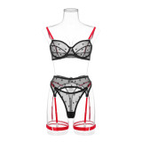 Sexy Mesh Polka Dot Bra Lingerie Set GAXL-2014