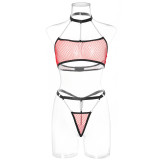 Sexy Mesh Metal Chain Lingerie Bra Erotic Set GAXL-1012