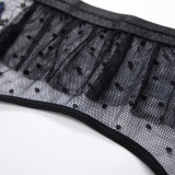Embroidery Mesh Flower Bra Erotic Lingerie Set GAXL-2002