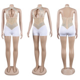 Hot Drill Beading Sexy Nightclub Romper NY-9090