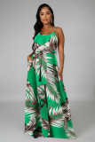 Fashion Print Sling Loose Sling Maxi Dress XMY-9432