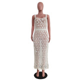 Fashion Knits Sequin Hollow Out Maxi Dress TR-1265
